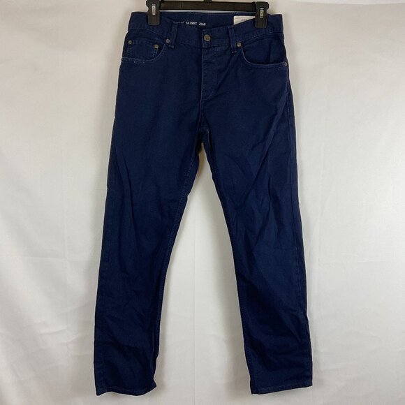 Rag & Bone Men's Pants Jay 23X Blue 30 Button Fly Tailored Workwear Skinny Jean
